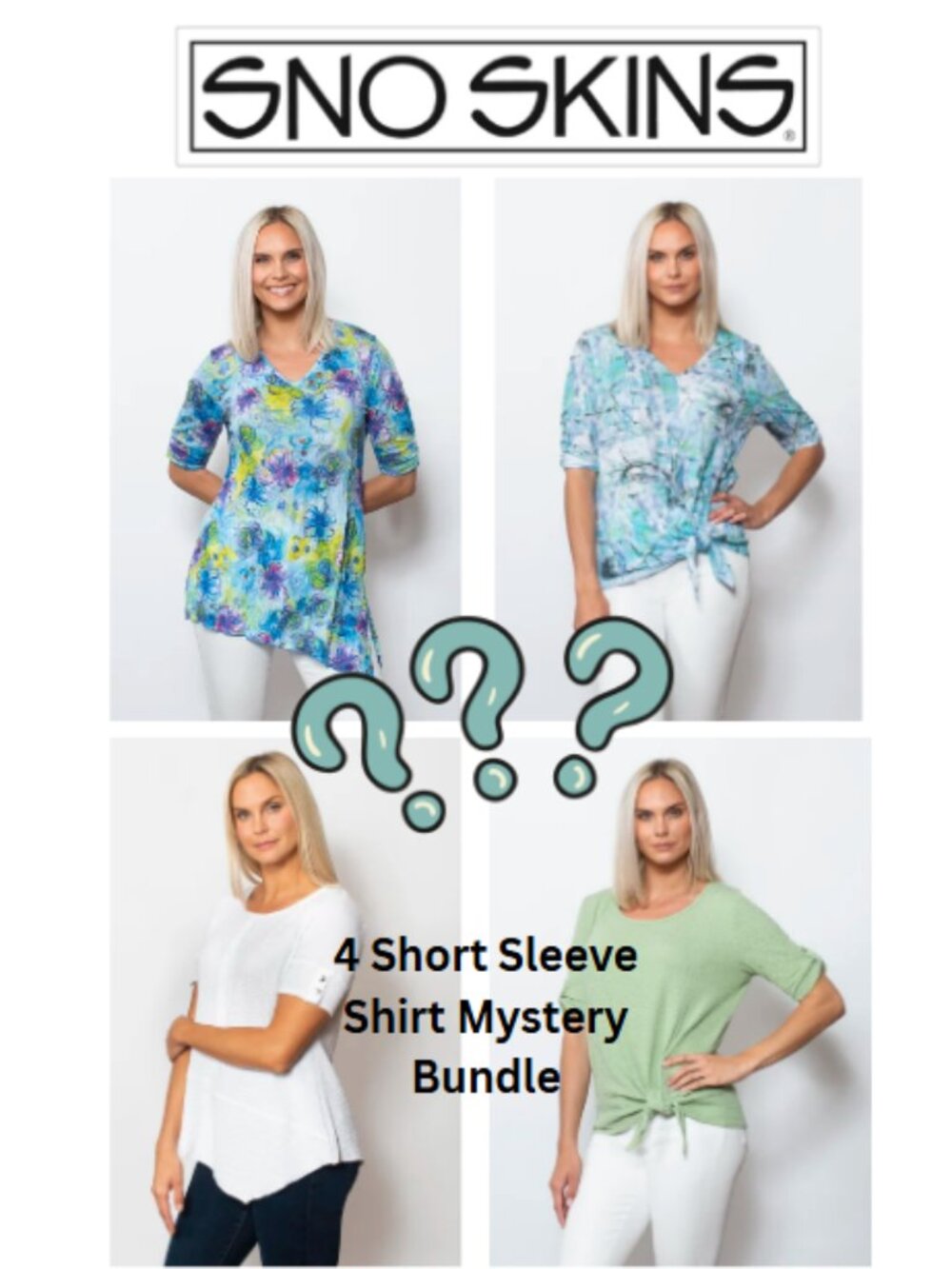 SNO SKINS Tops Mystery Bundle- Pack of 4 Short Sleeves